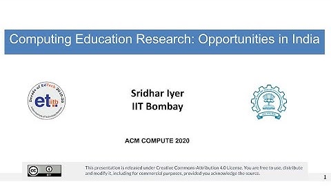 Talk on CS Ed Research in ACM Compute 2020