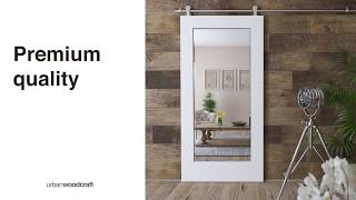 Urban Woodcraft Beveled Mirror Barn Door