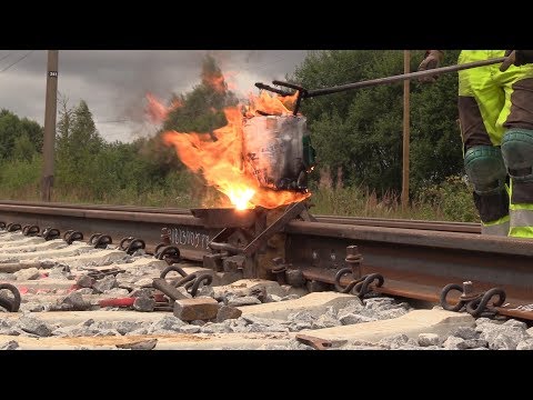 Капитальный ремонт ж.д. часть 8/8 - Термитная сварка рельсов / Track repair 8/8 - Thermite welding