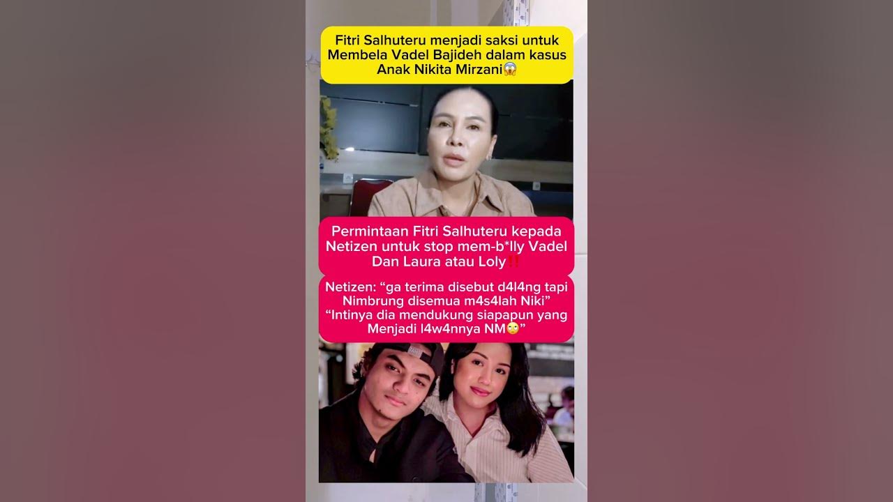 Fitri Salhuteru Bela Vadel di Kasus 4n4k Nikita Mirzani, Netizen Heboh‼️😱🔥 #shorts #trending #fyp