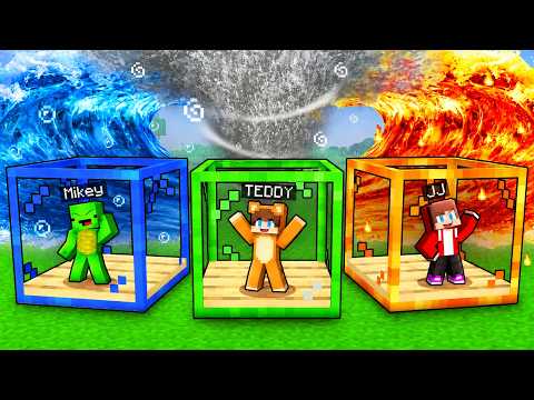 Mikey vs JJ vs Friends: WATER & LAVA vs GLASS BUNKER (Minecraft)