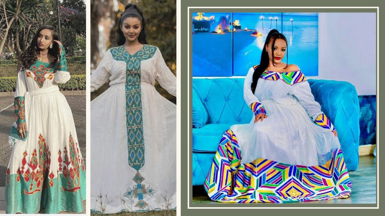 Habesha/Ethiopian modern traditional dresses /የሃበሻ ባህላዊ ቀሚስ በዘመናዊ ስታይል ...