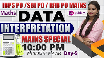 10 PM - Data Interpretation(Mensuration DI) Mains | SBI IBPS RRB Mains 2020 | Minakshi Ma