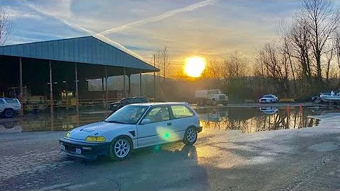 Spirited Driving the B20 VTEC EF Hatch to watch a Dirtfish Rallycross