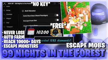 99 Nights In The Forest Script *NO KEY* - Auto Play, Farm Diamonds, Autofarm, Godmode & More! 🔦🐺