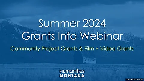 June 2024 Community Project and Film + Video Grants Informational Webinar