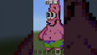 Patrick pixel art in Minecraft 😈😱😮