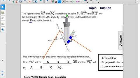 Geometry Transformations PARCC Sample Questions