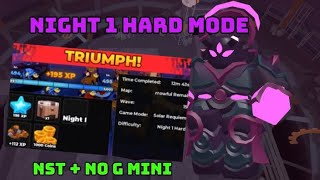 Full SOLO TDS Solar Requiem Night 1 HARD MODE SOLO Tutorial 🔥 | Roblox ⭐️ Update