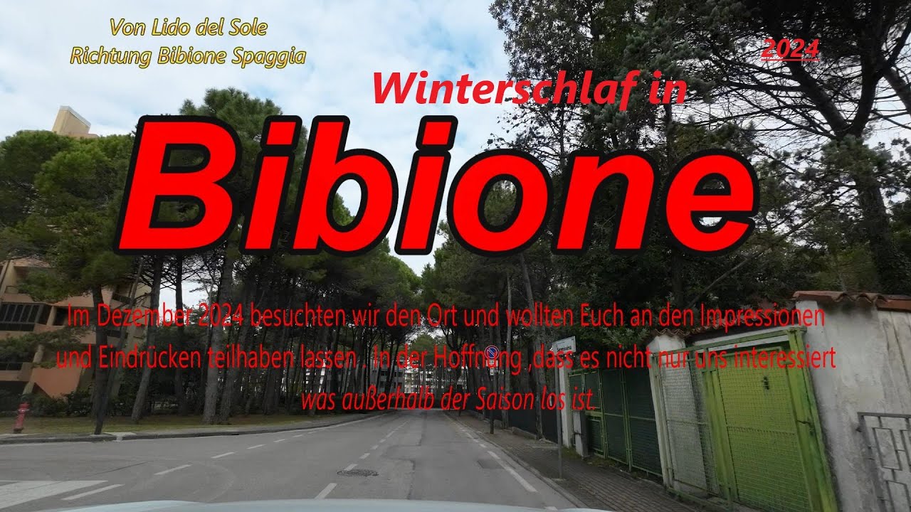 Bibione Spaggia Zentrum im Winterschlaf Dez  2024