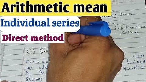 Business statistics b.com 1st year playlist 2023 |Arithmetic mean | Individual series |Direct method