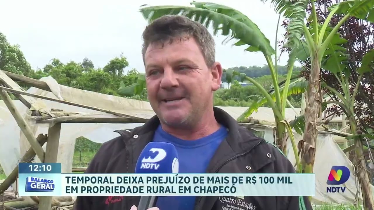 Temporal causa mais de R$ 100 mil em prejuízos em propriedade de Chapecó