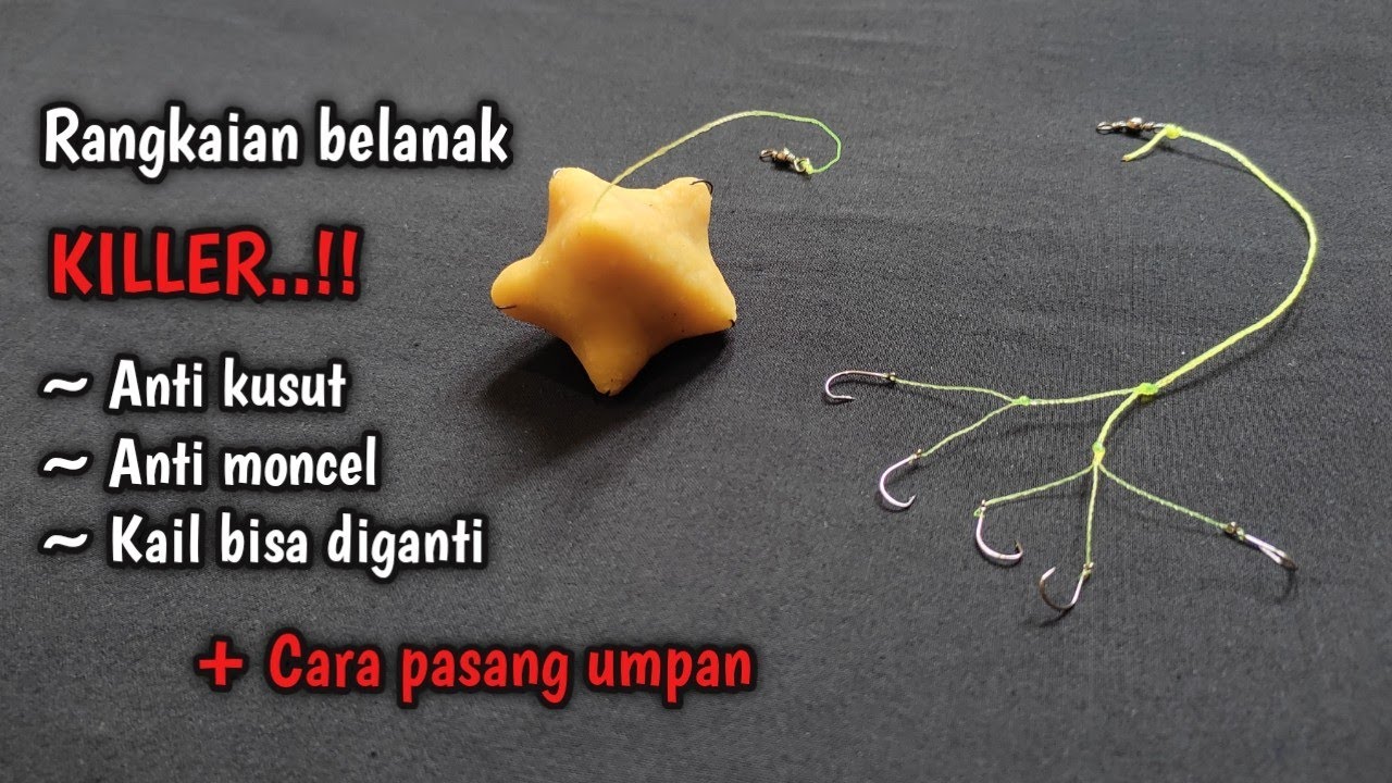 Cara membuat rangkaian belanak KILLER anti kusut anti moncel teknik dasaran | Mancing Lagi