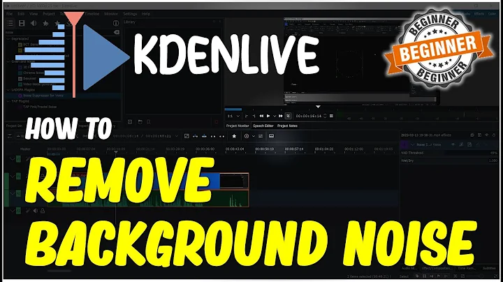 Kdenlive How To Remove Background Noise