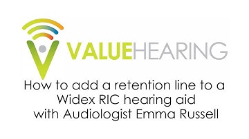 How to add a retention line to a Widex RIC hearing aid
