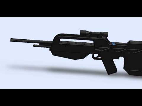 Halo 3 Battle Rifle made in 3D