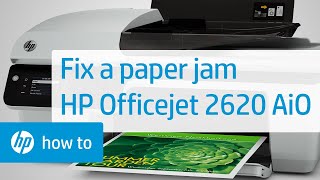 Fixing a Paper Jam in the HP Officejet 2620 All-in-One Printer | HP Officejet | HP