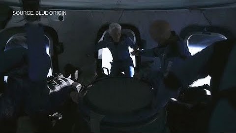 Bezos and Blue Origin Crew Experience Zero Gravity