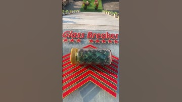 Glass Breaker Rolling Down Stairs Breaking Glass Bottles asmr Short Video #asmr #satisfying #shorts
