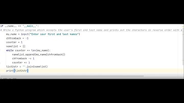 A Python program to get the characters of a string in reverse order and show the result.