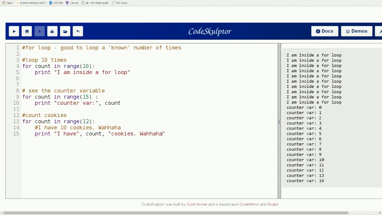 CS1030 C15 Day 4.1 – Python - FOR loop - YouTube
