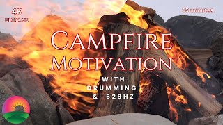 Peaceful Music for Motivation, Focus & Concentration 528 HZ Solfeggio Frequencies 4K Crackling Fire by Zen Prairie 120 views 1 month ago 15 minutes