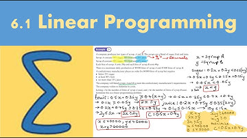 6.1 Linear programming problems (DECISION 1 - Chapter 6: Linear programming)