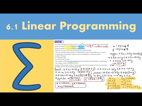 6.1 Linear programming
