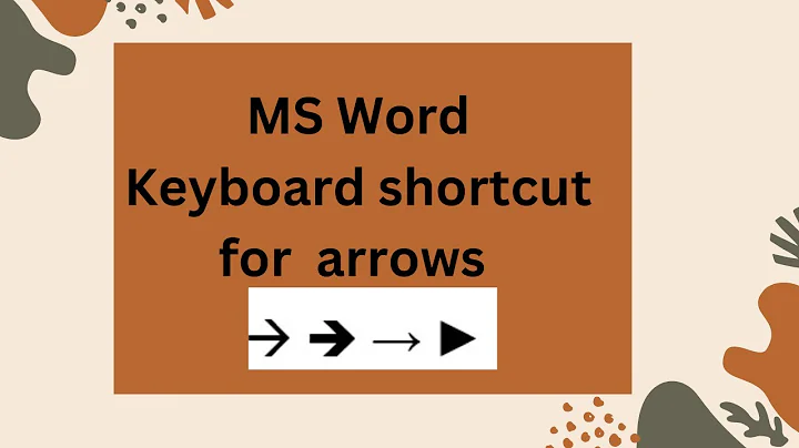 Microsoft Word Keyboard shortcut for intext arrow symbol