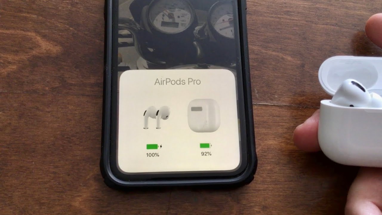 How to check battery level on Airpods Pro - YouTube