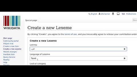 wikidata lexeme 1 creation New