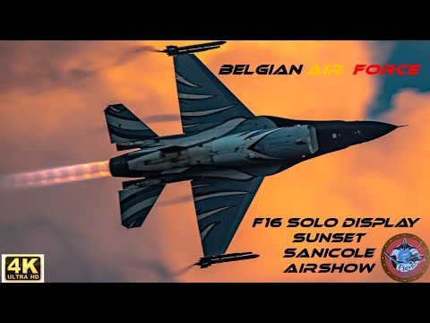 Belgian Air Force F16 Solo Display Vador Force 10 Sept 2021 Sanicole Sunset