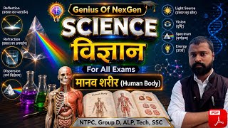 📚 SCIENCE (विज्ञान) – मानव शरीर (Human Body) | For All Competitive Exams | PDF Notes Available