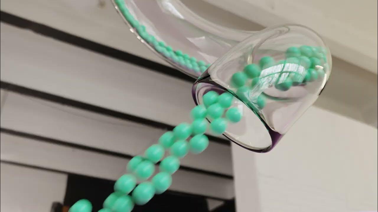 Marbles Rolling Down a Glass Spiral Blender Rigid Bodies Simulation