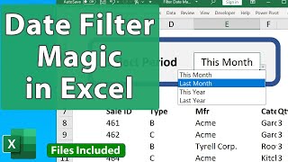 Excel Date Filter Magic - Last Month, This Month, YTD & More + Awesome Interface screenshot 5