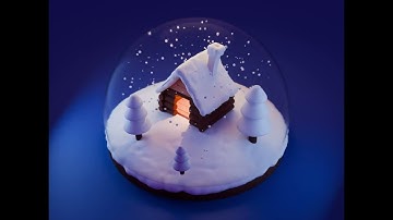 snow globe, blender modelling part 1