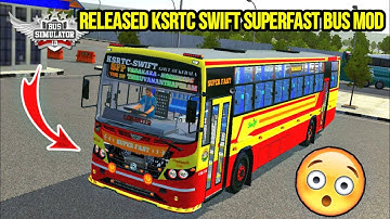 download KSRTC SWIFT SUPERFAST BUS MOD FOR bus simulator Indonesia ,BUSSID V3.7.1#bussidmods #ksrtc