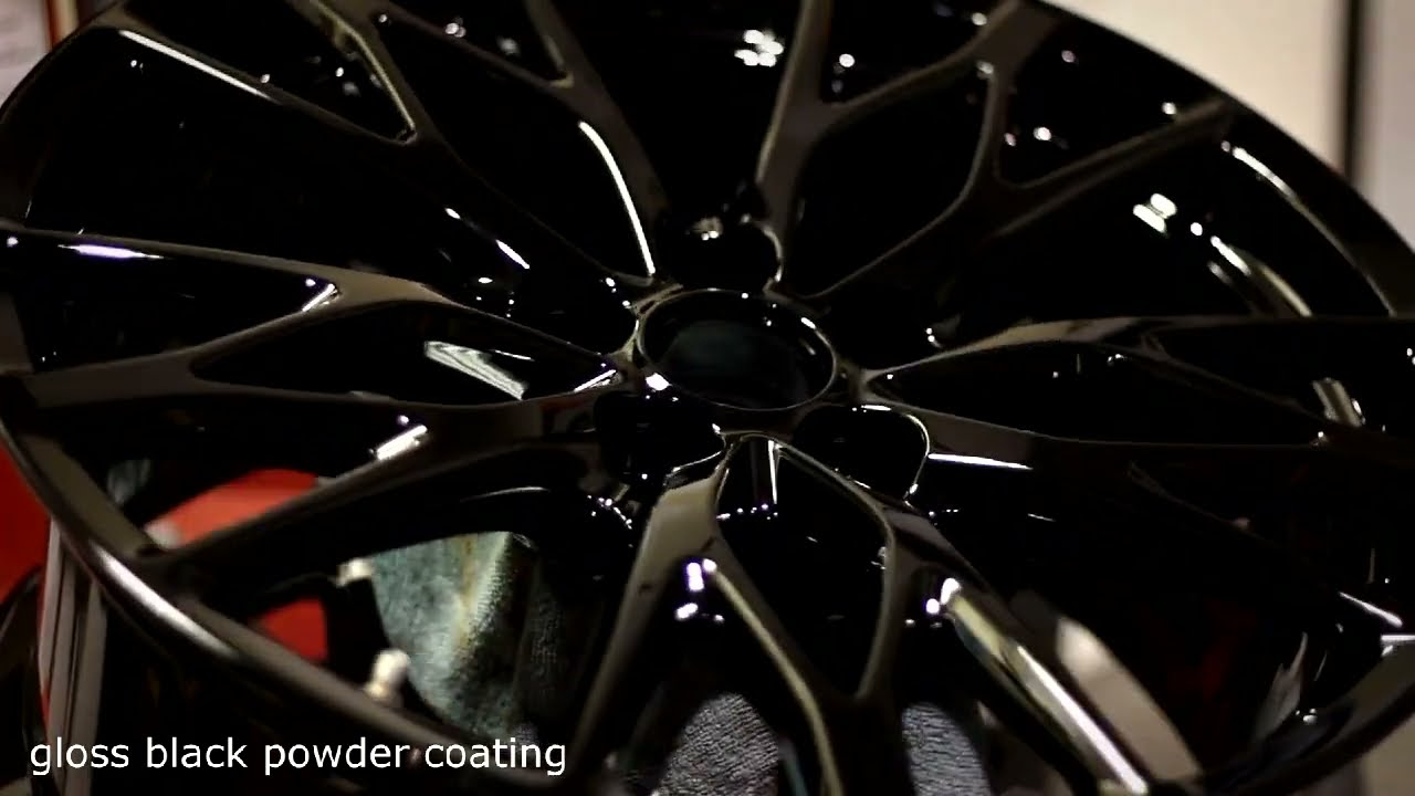 Gloss Black Powder Coated Wheels Demo YouTube