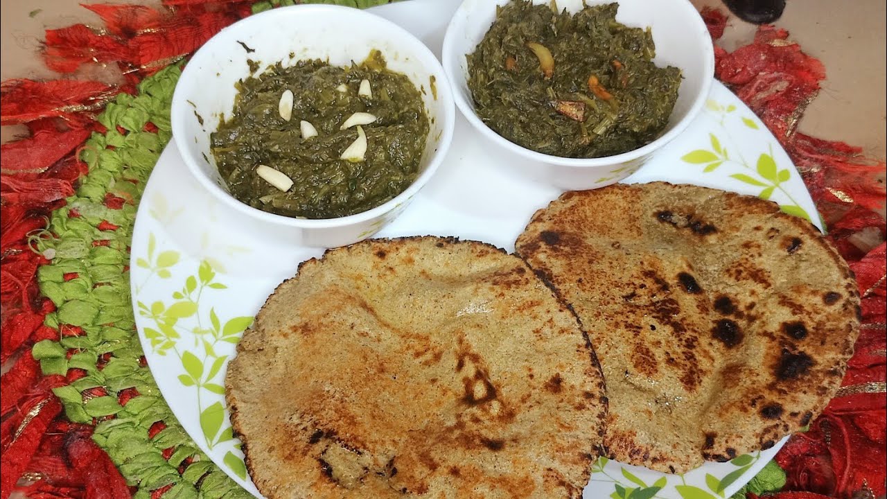 आज मैं 2 तरह के साग और 3 तरह के आटे की रोटी की रेसिपी लाई हु जिसका खाने का मन ना हो वो भी दौड़ेगा🫶😋