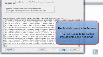 importing a text data file into access 2010