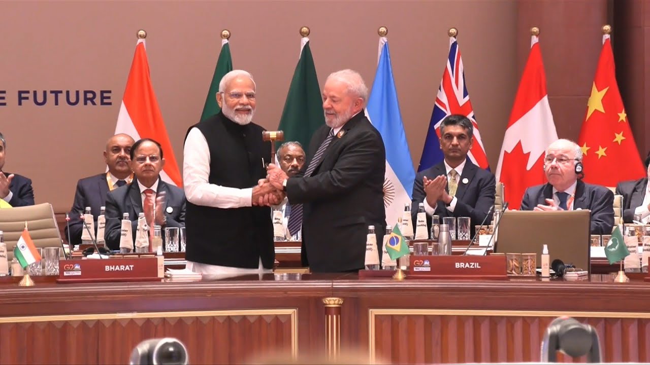 India PM Modi passes gavel to Brazil's Lula as G20 summit closes | AFP ...
