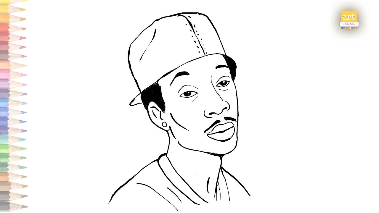 Wiz Khalifa Drawing Sketch  Drawing Skill
