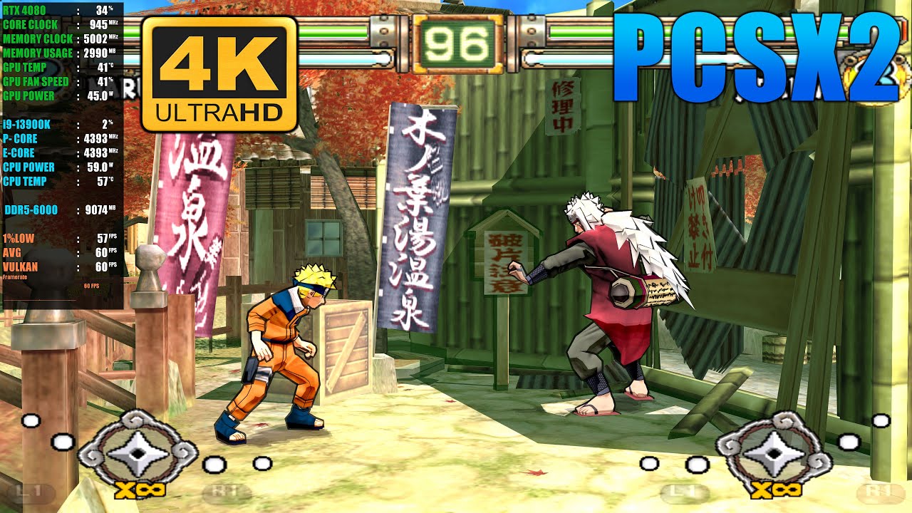 PCSX2 Emulator 1.0.0, Naruto Shippuden: Ultimate Ninja 5 [1080p HD]