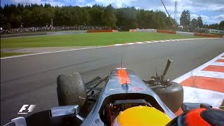 F1 Lewis Hamilton Onboard Crashes