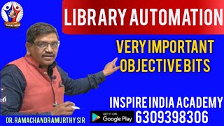 LIBRARY AUTOMATION OBJECTIVE TYPES OF QUESTION &  ANSWERS ||  Inspire India Academy  6309398306