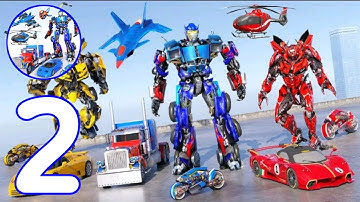 JET ROBOT CAR TRANSFORMATION : ROBOT CAR GAMEPLAY WALKTHROUGH PART 2 (ANDROID & IOS)