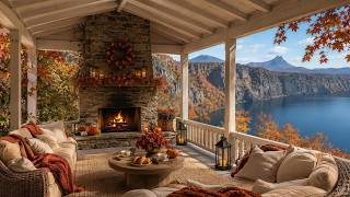 Cozy Autumn Day 🍁 Soft Piano Music & Crackling Fireplace for Focus and Calm screenshot 3