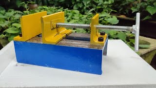 How to make a bench vise | make a metal mini drill vise