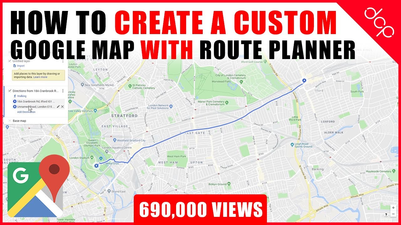 make your own road trip map How To Create A Custom Google Map With Route Planner And Location Markers Google Maps Tutorial Youtube make your own road trip map