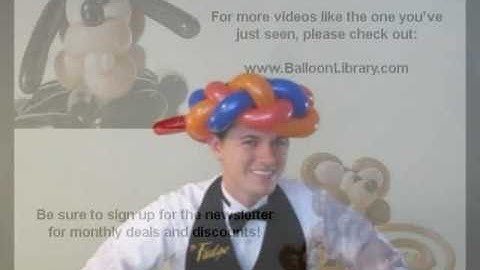 Balloon Library #47 - 3 Balloon Turban or Braided Balloon Hat Tutorial